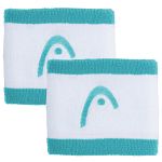 Head Striped Wristband 2.5" Turquoise / White